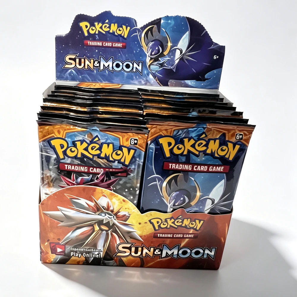360PCS Pokemon TCG Sun & Moon Booster Box Sealed Trading Cards Rare HoloGX Lunala Solgaleo Incineroar Decidueye Collectible Gift
