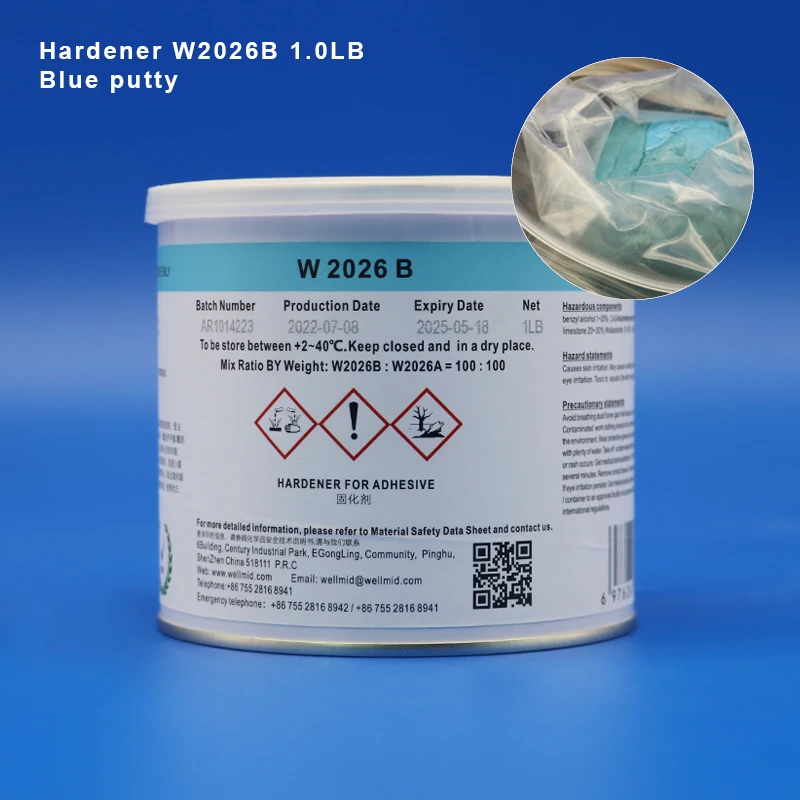2LB W2026 لاصق إيبوكسي ثيكسوتروبيك السد والرابط المعدني والبلاستيك الحراري GRP CFRP غراء AB أخضر فائق القوة