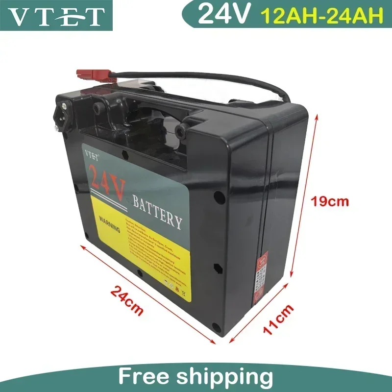 VTET 24V24AH/12Ah Electric Wheelchair Universal Portable Battery Brand New Genuine, Long-lasting, Safe and Reliable Battery Pack