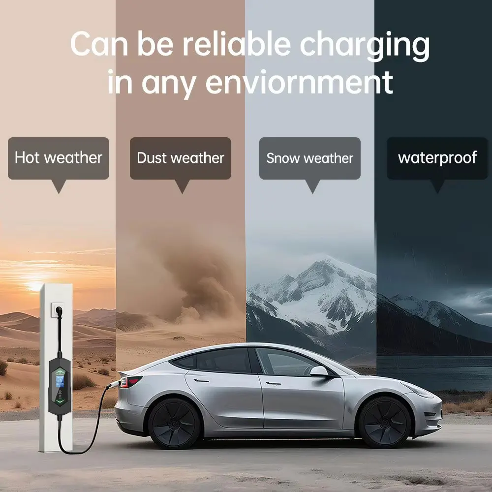Dreamdash شاحن EV 3.5KW Type1 المحمولة SAE J1772 EVSE شحن 16A 1 المرحلة للسيارات الكهربائية 7 متر كابل الحالي قابل للتعديل