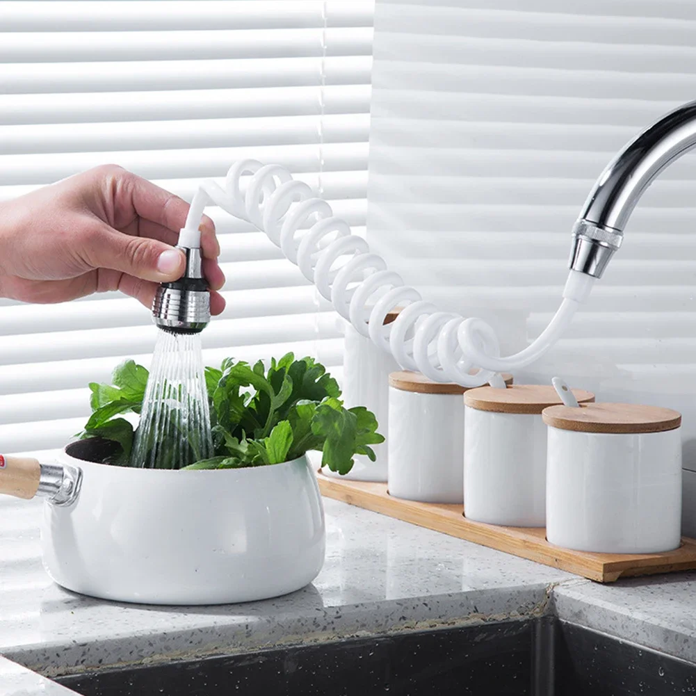 

Stretchable Faucet Sprayer Nozzle Pulse Shower Water Savings 2 Switching Modes 24mm External Thread ABS Plastic