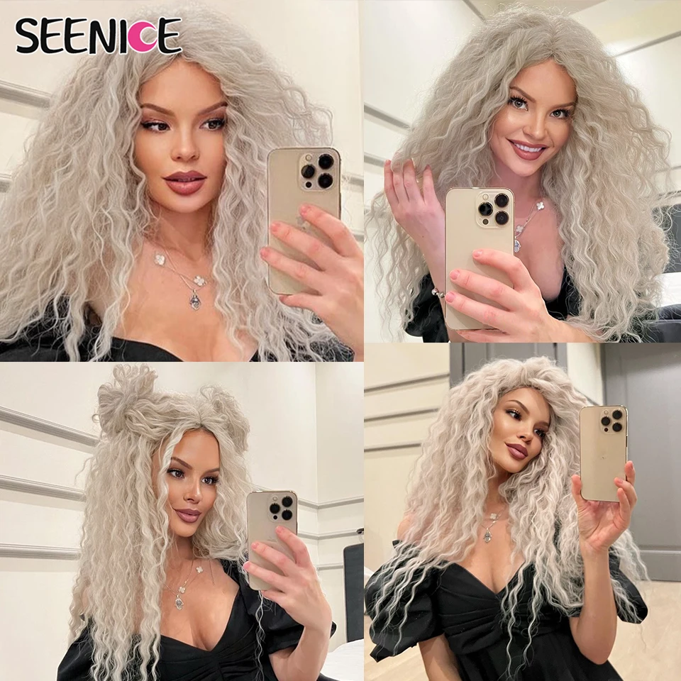 Ariel-Extensions capillaires synthétiques ondulées, 22 pouces, tresses au crochet, ombrées, blondes, roses