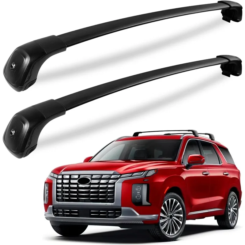 قضبان متقاطعة لرف السقف بوزن 260 رطل متوافقة مع Hyundai Palisade 2019-2025 SE SEL XRT الخط المحدود