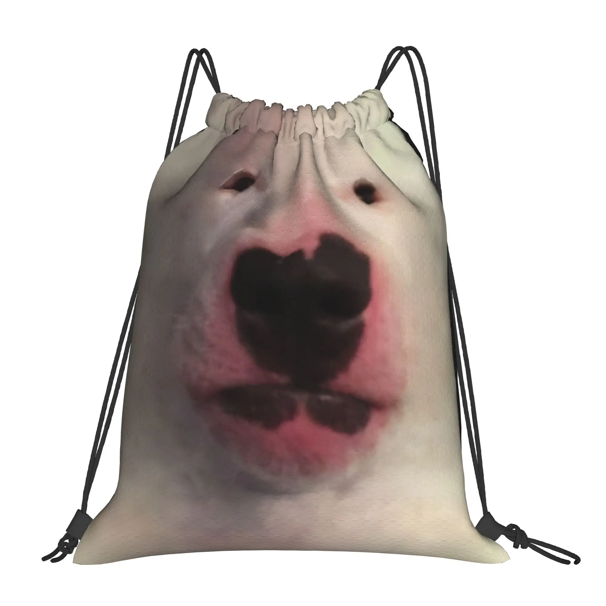 Dog meme Walter Portable Hiking Riding Gym Drawstring Storage Sporty Backpacks