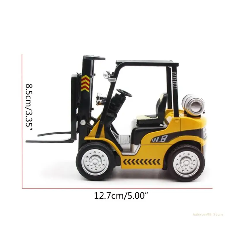 Y4UD 1:24 Scale Programming Trucks Forklift Toy With Music And Light Kids Gift