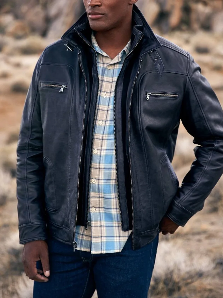 British Style Retro Men's Memphis Leather Jacket Short Zipper Lapel Motorcycle Pu Jacket Outwear