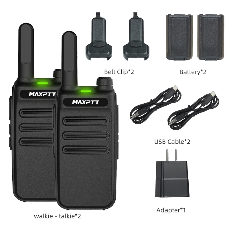 2 قطعة Maxptt Tk175 جهاز اتصال لاسلكي صغير Type-C لا يتطلب ترخيص محمول اتجاهين راديو الهواة الكبار جهاز اتصال لاسلكي مناسب للبناء والإدارة على الطرق #1