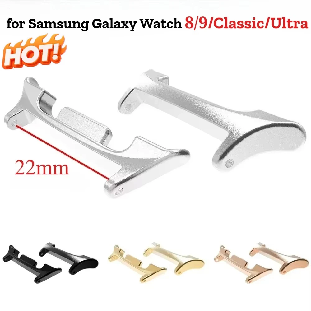 Adapter for Samsung Galaxy Watch 8 9 40 44mm/8Classic 22mm 20mm Zinc Alloy Metal Connector for Galaxy Watch Ultra2 Accessories