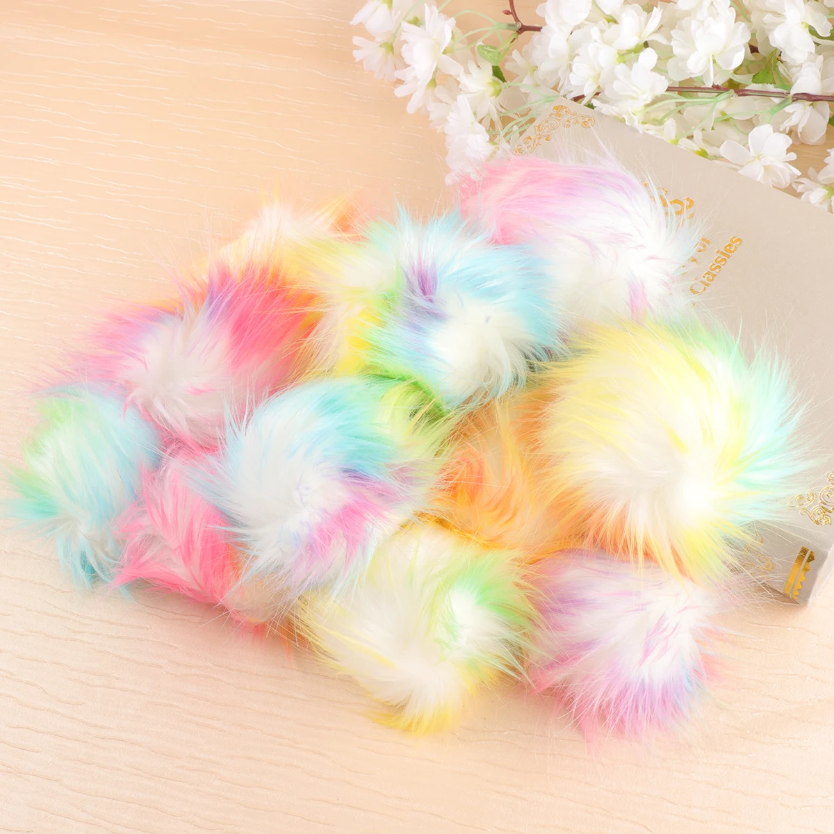 

16 Pcs Balls for Sweater Hat Shoes DIY Clothes Accessories Soft Balls Pompoms Craft Decor Wool Cap Sphere