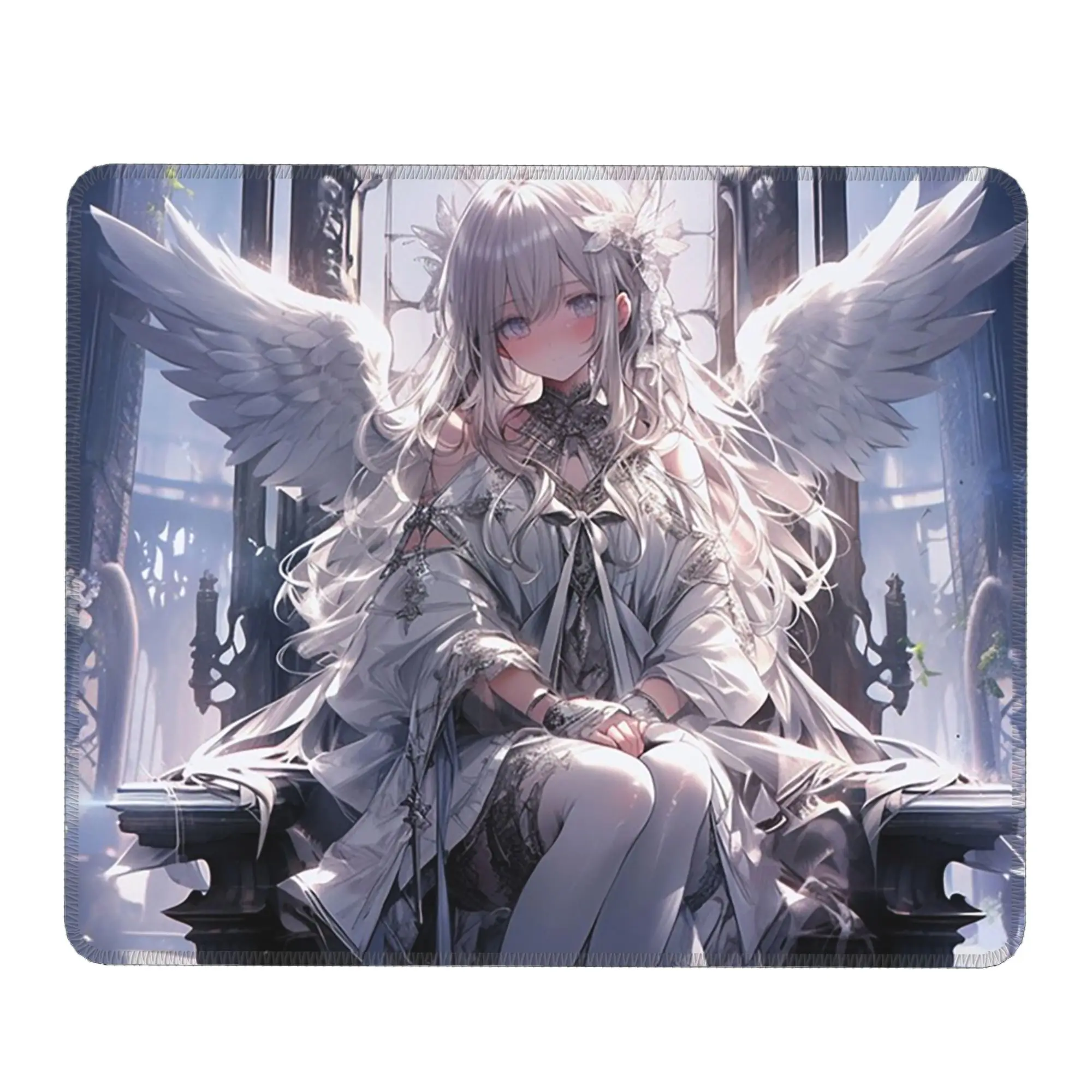 Dreamy Angel Girl Anime Mouse Pad Computer Keyboard Mouse Mat Gaming PC Laptop Desk Mat Office Table Mats