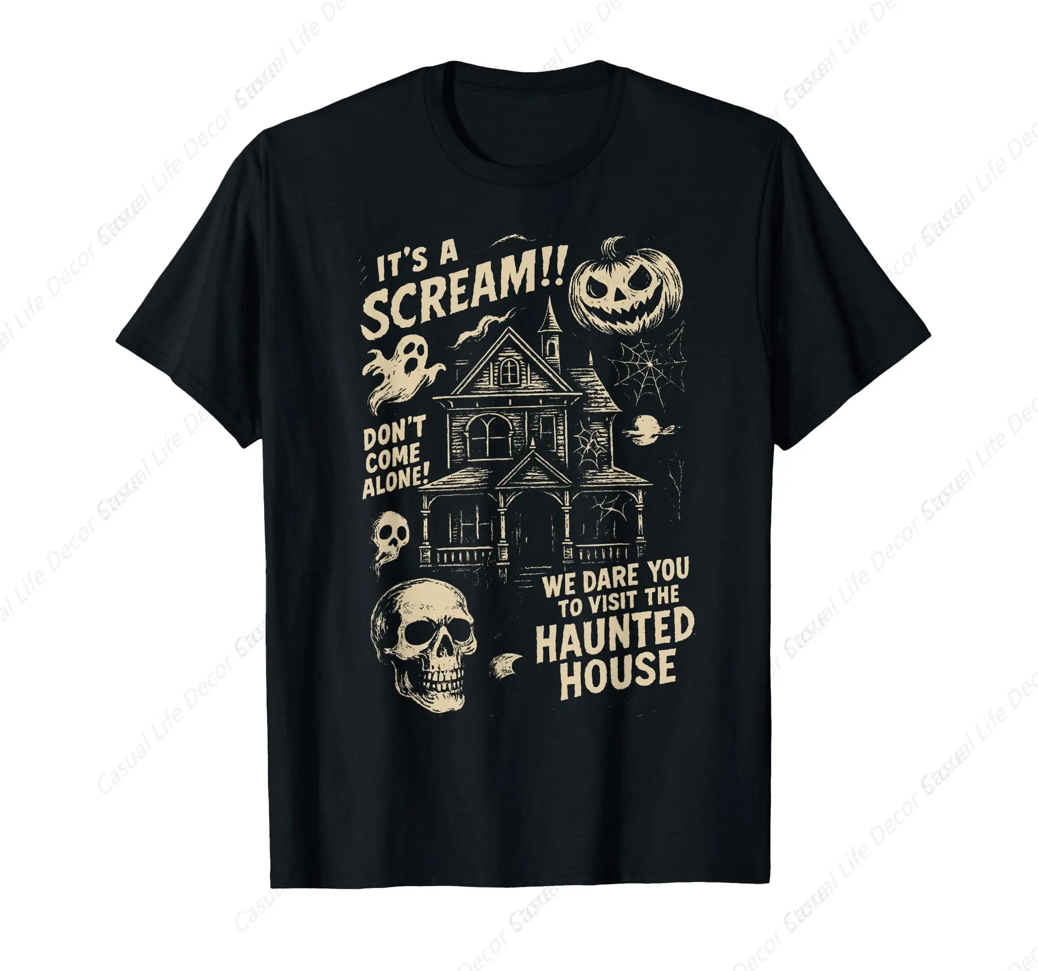 

It's A Scream Haunted House Halloween Spooky Season Ghost T-Shirt