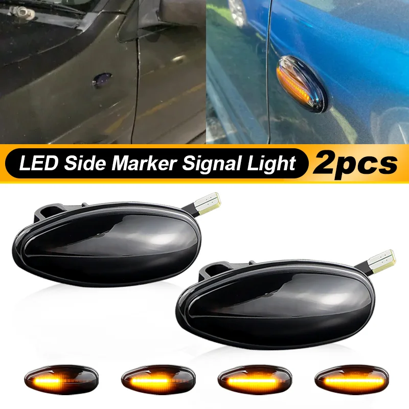 

2x LED Dynamic Side Marker Lights Turn Signal Lamps For Mitsubishi Outlander Lancer I-Miev For Peugeot iOn For Citroen C-Zero