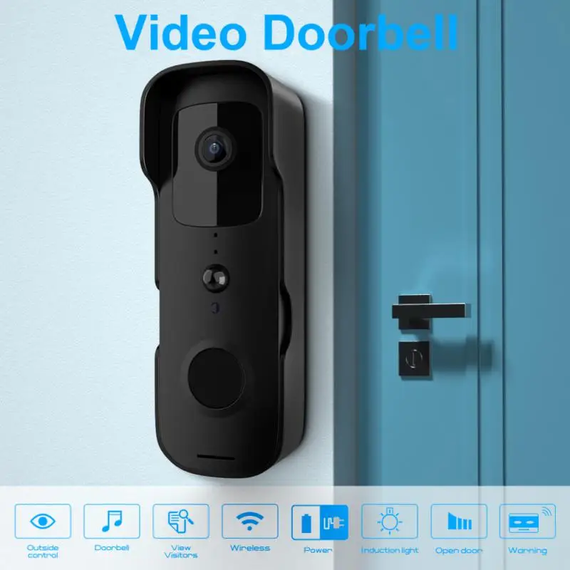 Campainha de vídeo WiFi impermeável, Tuya Smart Home Camera, Mobile App Intercom, Sem fio, 2.4G, 1080P, T30