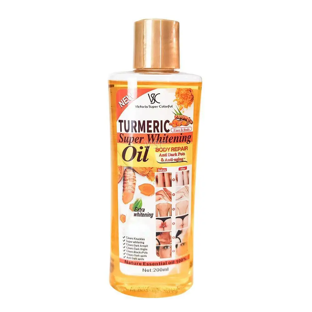 Turmeric Essential Oil Facial and Body Massage Oil Moisturizing Aromatherapy Diffuser Brightening Smoothing Skin Care 200ml