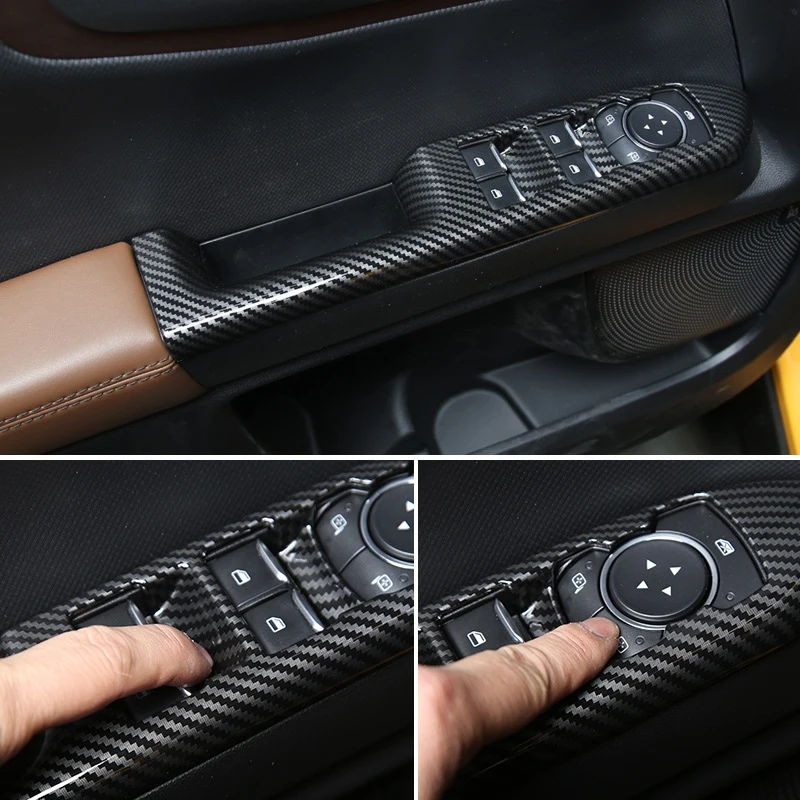 LHD For Ford Bronco sport 2021 2022 Door armrest Window Lift Switch botton Cover Trim glass control Frame Decorator Accessories