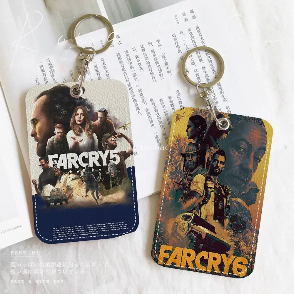 FPS Action shooting F-FarCry game Cute Cartoon Inteated Elevator Card Acc Control Card Keychain Protective Cover Gift Keychain