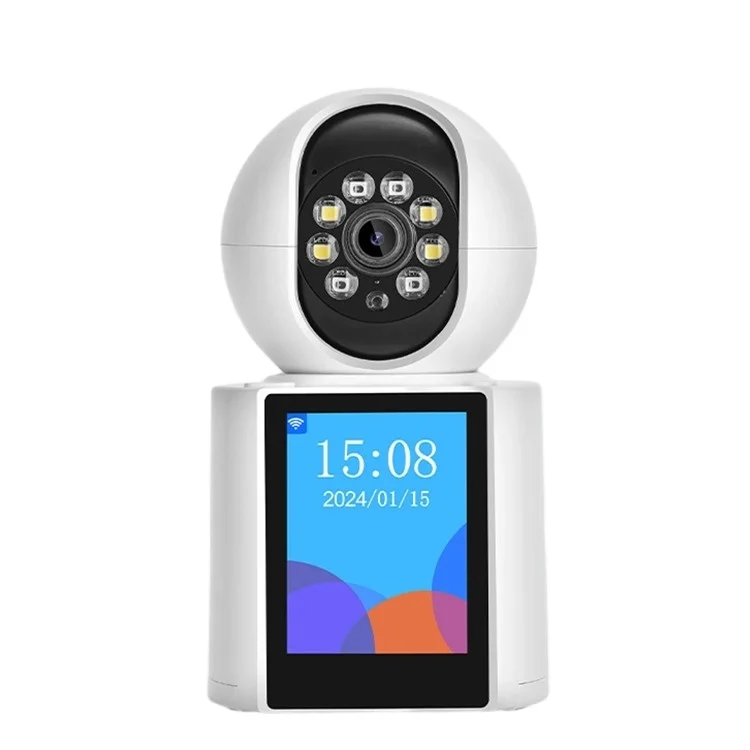 كاميرا مراقبة PTZ لاسلكية داخلية - شاشة فيديو WiFi لكشف الحركة الصوتية بدقة 1080 بكسل