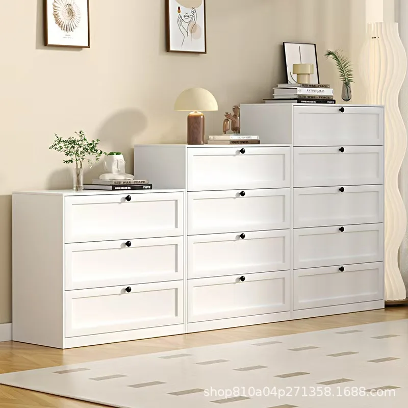 Storage cabinet Household environmentally friendly wrought iron four-chest cabinet Bedroom drawer cabinet Steel locker