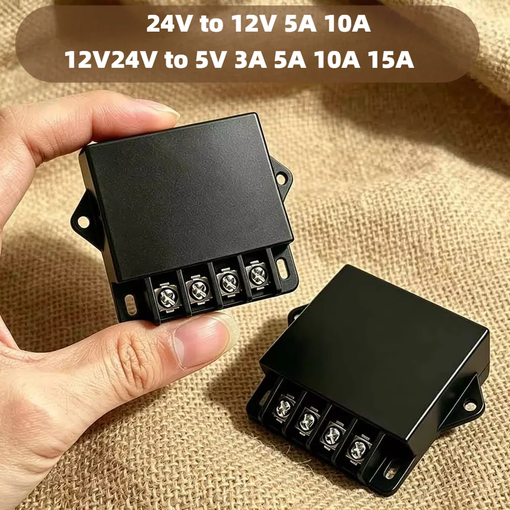 DC 24V to 12V Converter 12V24V to 5V 3-15A Step Down Regulator for Car Automotive Electricity Signals Buck Voltage Transformer