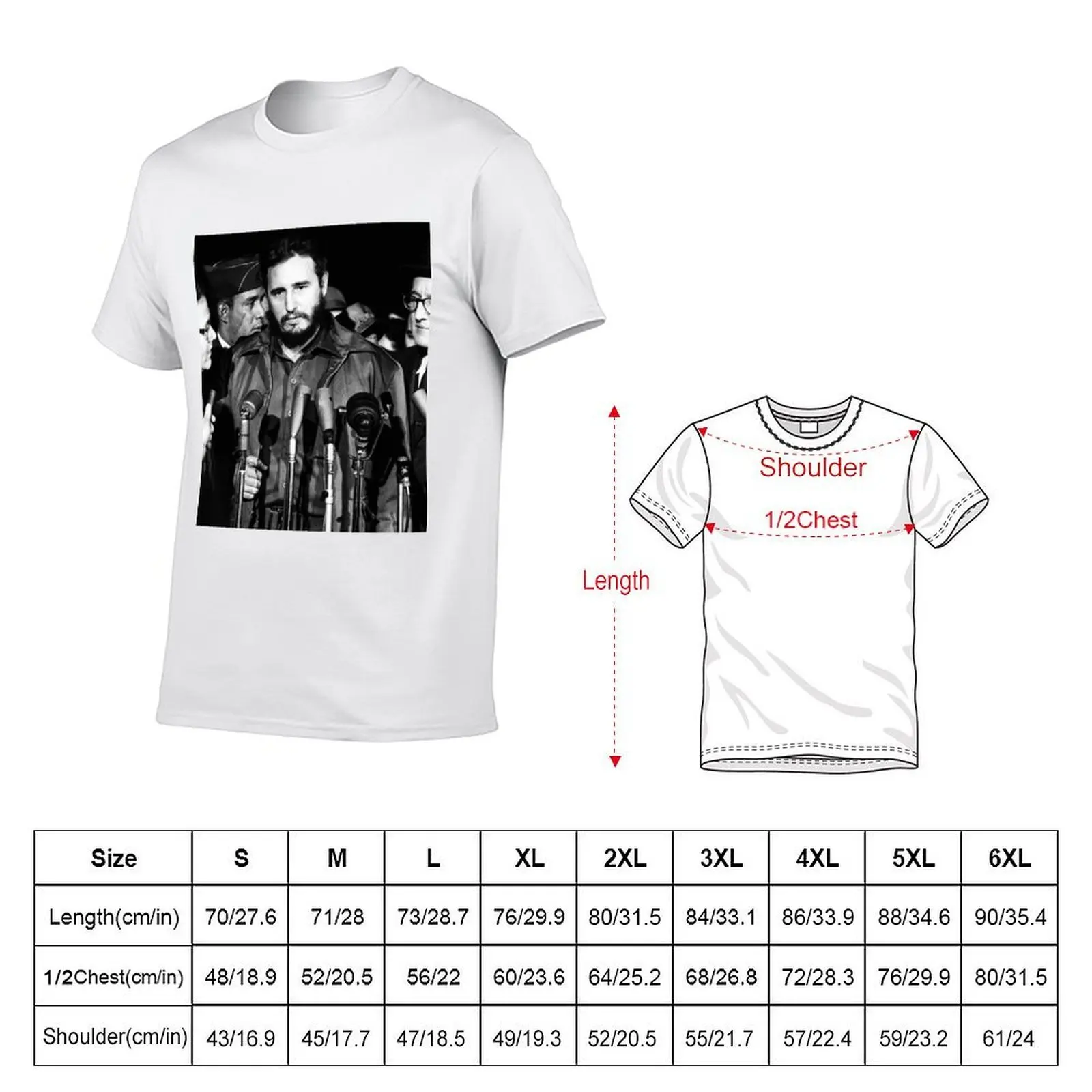 Fidel Castro - MATS Terminal, Washington 1959 T-Shirt funny t shirts cotton man t shirts for men casual t shirt for man T-shirt