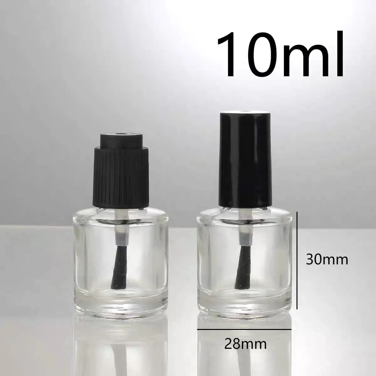 透明ラウンドマニキュアガラスボトル,空の接着剤ボトル,8ml, 10ml,15ml, 100個