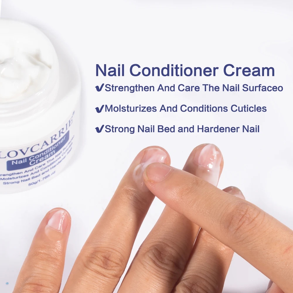 LOVCARRIE Nail Conditioner Cream Strengthens Protects Cuticle Brittle Thin Nails 35g Moisturizing Nourish Hand Cream Manicure