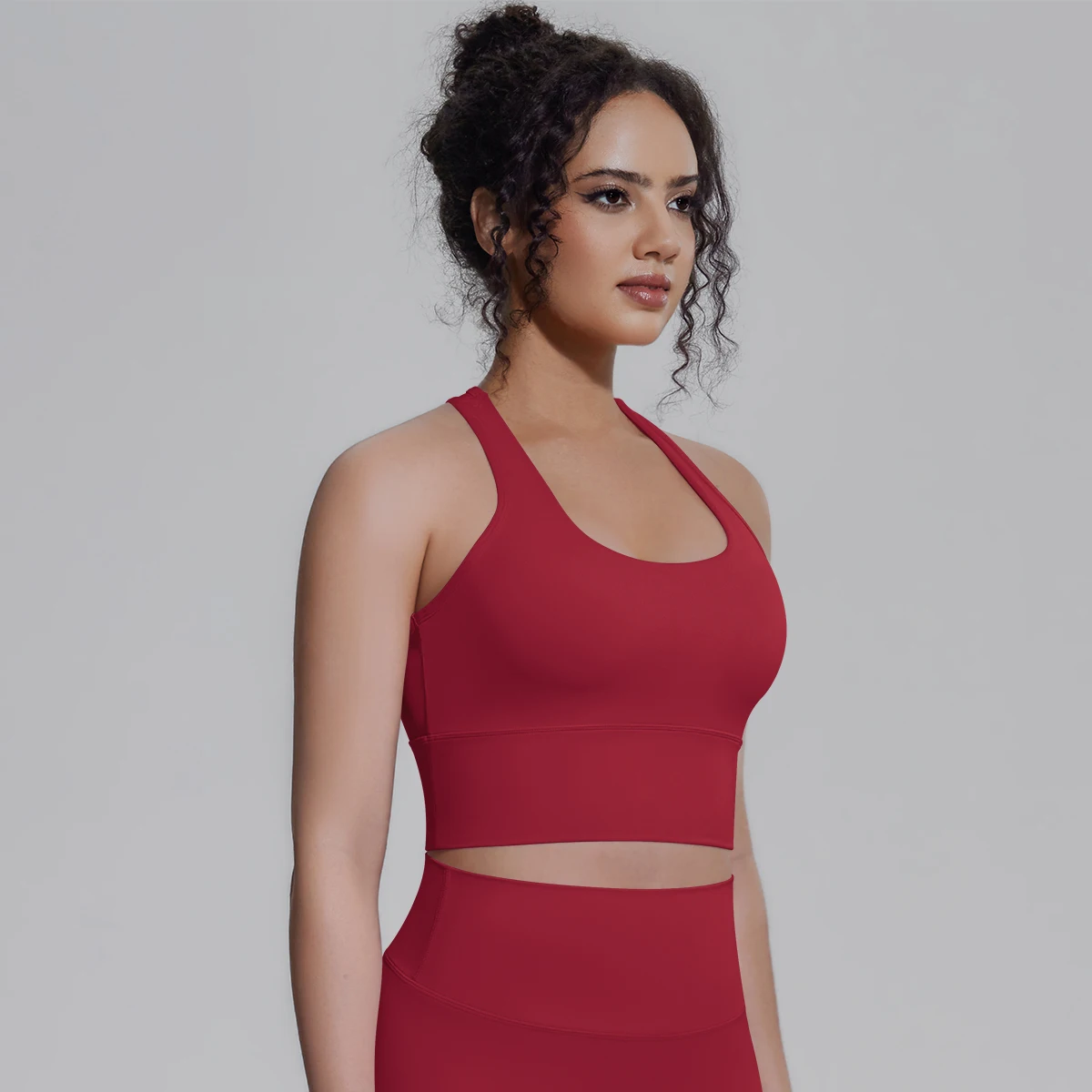 Rooftrellen Damen Fitness Yoga Sport-Top Sexy Rückenfreies I-förmiges Top Einfarbig Sommer Workout Gym-Kleidung Yoga-Top – Detail 36