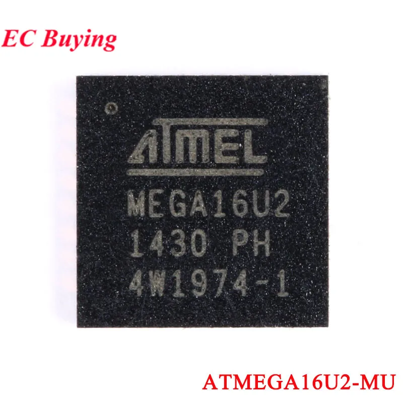 2Pcs/1pc ATMEGA16U2 ATMEGA16U2-MU MEGA16U2 ATMEGA 16KB QFN-32 8-bit Microcontroller MCU Chip IC Controller New Original