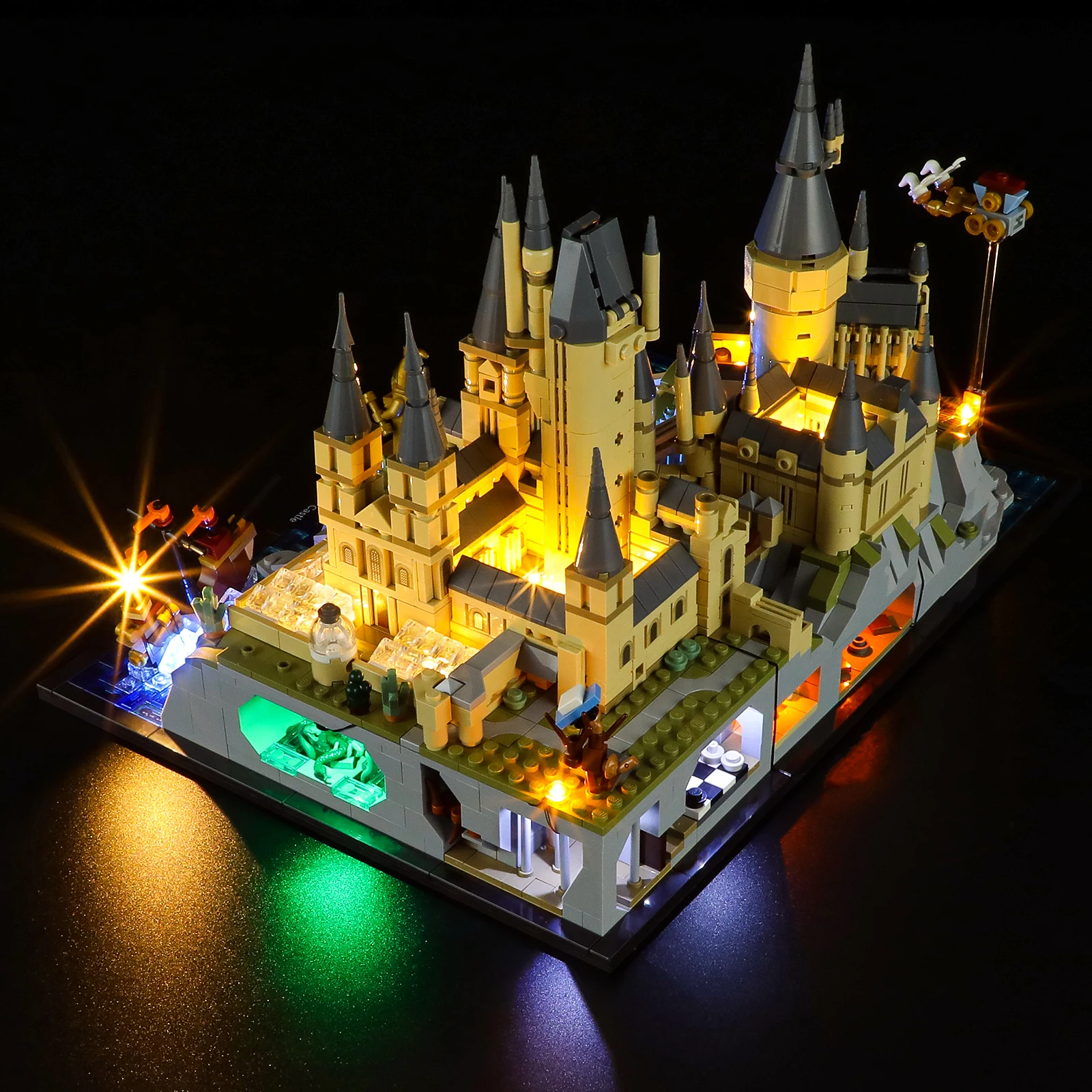 Hprosper 5V LED Light for 76419 Harry Potter Hogwarts Microscale Castle and Grounds Lamp (Not Include Lego Building Blocks Set)