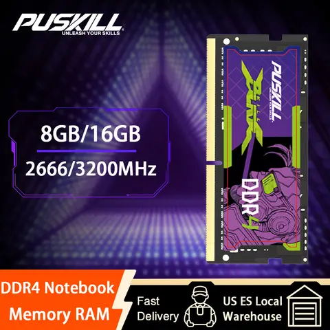 PUSKILL DDR4 mémoire RAM 16GB 8GB 1.2V 3200MHz 2666MHz 260 broches ordinateur portable SODIMM mémoire pour ordinateur portable