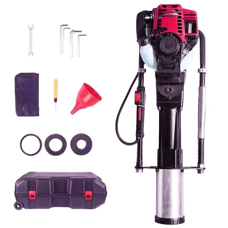 95 Gasoline Pile Driver Small Handheld Electric Engineering Highway Guardrail Flood Control Portable Pile Driver