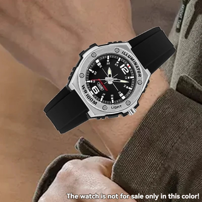 For Casio MWA-100H MWD-100H PRG-80 Series Modified Wterproof Bracelet Convex 24x20mm Silicone Men's Outdoor Sport Watch Strap