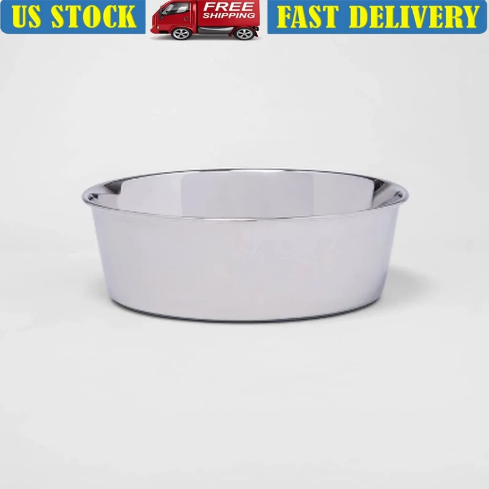 

Non-Skid Stainless Steel Dog Bowl 12 Cup Capacity Dishwasher Safe Easy Clean Non-Slip Base Pet Food Bowl All Ages