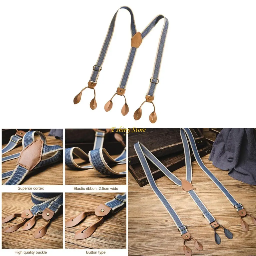 

N58F Versatiles Suspenders Unisex Comfortable Shoulder Straps Workwear Accessories
