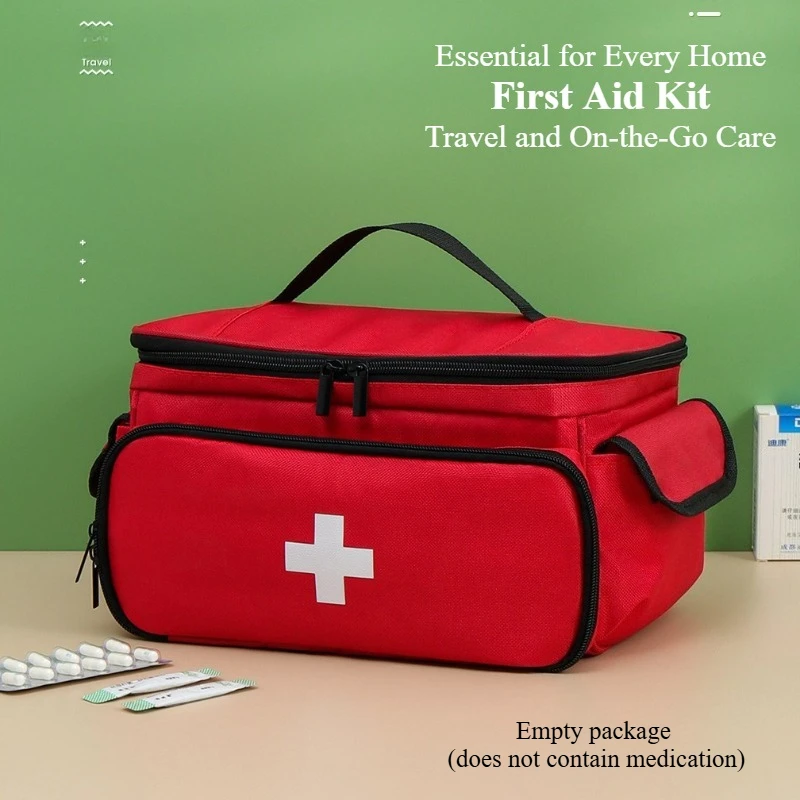 Large Capacity Travel Medicine Storage Bag, Portable Emergency Kit, Partition Design, Medical Case, Home First Aid Kit