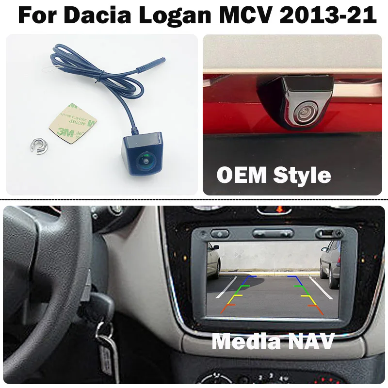 for Renault Dacia Logan MCV 2013~2021 MediaNav System with OEM Screen Rear View Reversing Camera OEM Style HD Night Vision