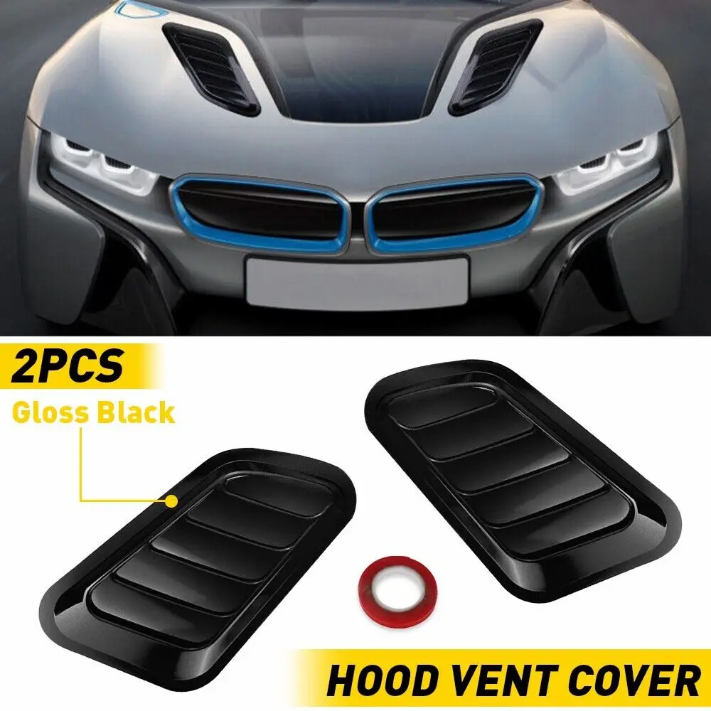 

Universal Air Flow Intake Hood Scoop, Bonnet Vent Cover Sticker, Window Frame Design Hood Vent Sticker Cover Decoration