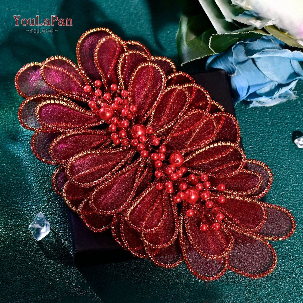 YouLaPan เพิร์ลเอวงานแต่งงานเต้นรําเข็มขัด Rhinestone ตกแต่งแฟชั่นหรูหราออกแบบ Handmade เข็มขัด SH681