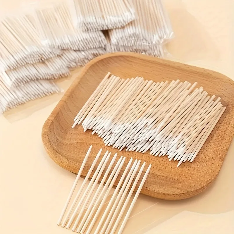 100/300/500/1000pcs 50/100set Cotton Swabs for Precise Make Up, Eyebrow & Eyelash Artistry - Disposable,  Beauty Essentials