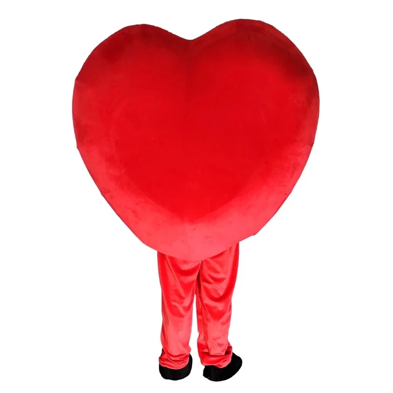 Rood Hart Liefde Mascot Kostuum Halloween Kerst Verjaardag Party Valentijnsdag Grappige Animatie Tonen Cosplay