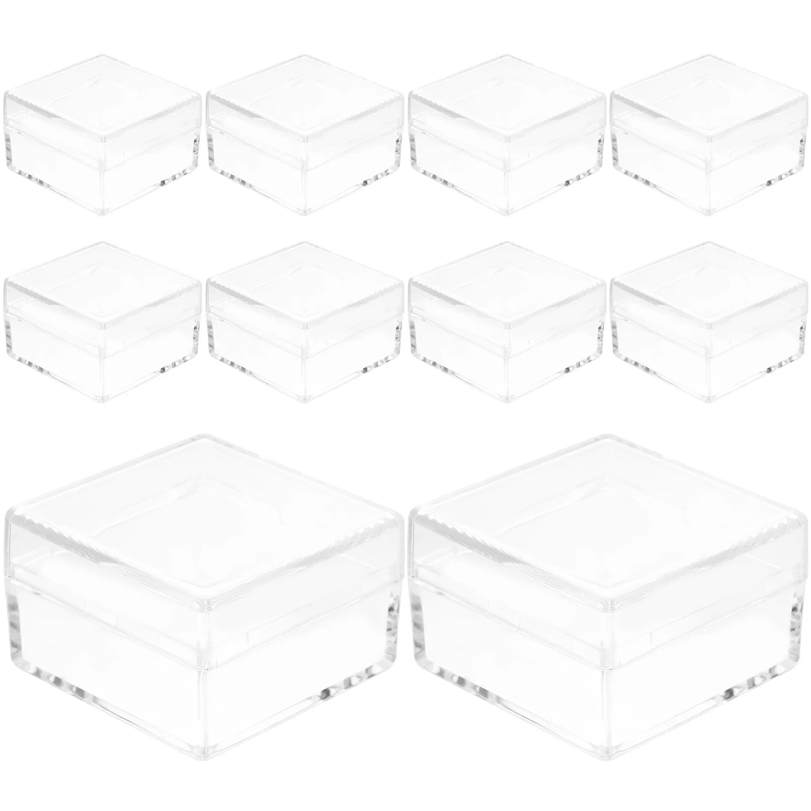 

10Pcs Clear Display Box Transparent Specimen Case for Mineral Stones Storage Smooth Plastic Container Compact Size Easy to Carry