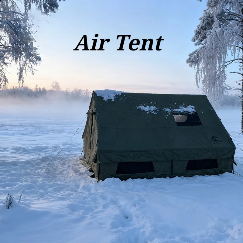 Outdoor Camping Air Tent Portable Folding Large Space Rainproof Breathable Inflatable Tent Family Overnight Camping Supplies