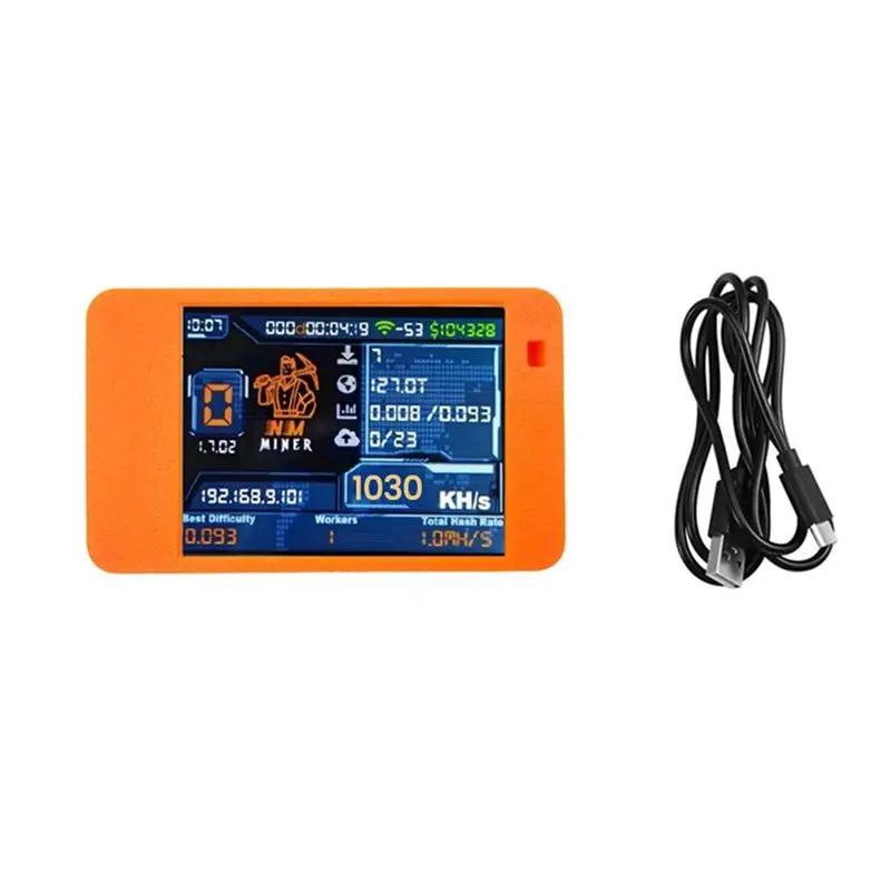 

AED7-Nmminer BTC Solo Miner 1030KH/S Bitcoin Crypto Solo Lottery Miner 2.8 Inch Color Display Miner For Home Use BTC