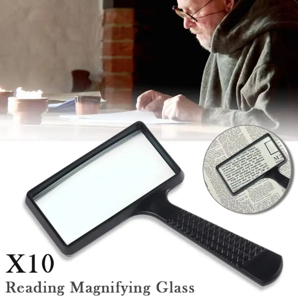 Easy To Carry Handheld Loupe Magnifier High Definition Convenient Magnifying Glass Portable Compact 10X Magnifying Glass Reading