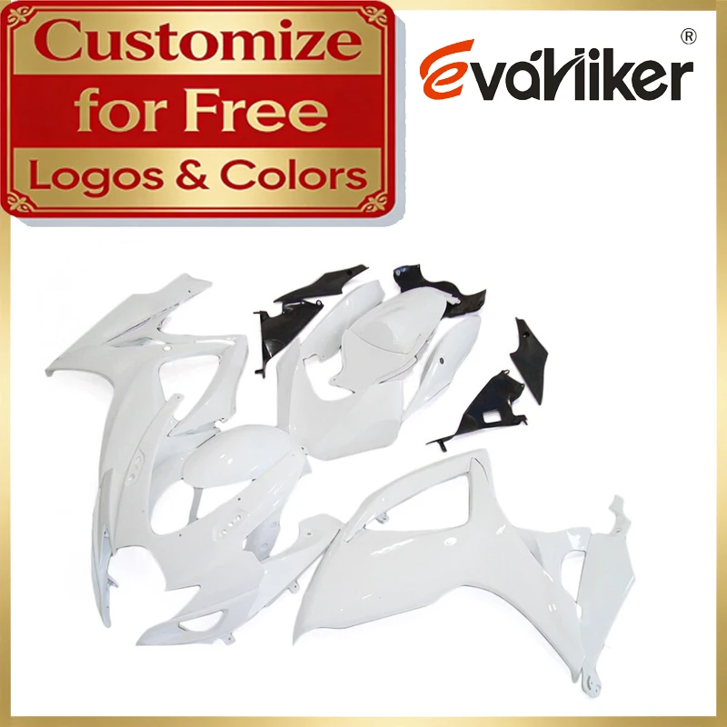 ABS Plastic Motorcycle Fairing kit K6 GSXR750 06 07 For Suzuki GSXR600 2006 2007 white Injection Molded Bodywork Custom Pattern
