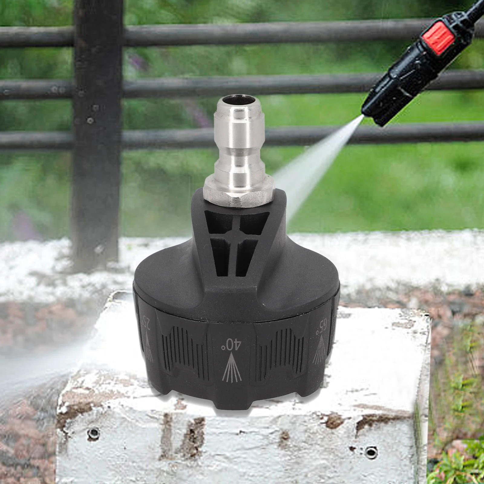 Rotating Washer Nozzle Spray Nozzle Easy To Store Portable Stainless Steel Material Compact Body 1 4-inch Connection