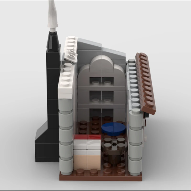 MOC-226832B منزل مدينة القرون الوسطى مخصص اللبنات ملعب نموذج الطوب مجموعة الهدايا الإبداعية سطح المكتب الديكور 168 قطعة