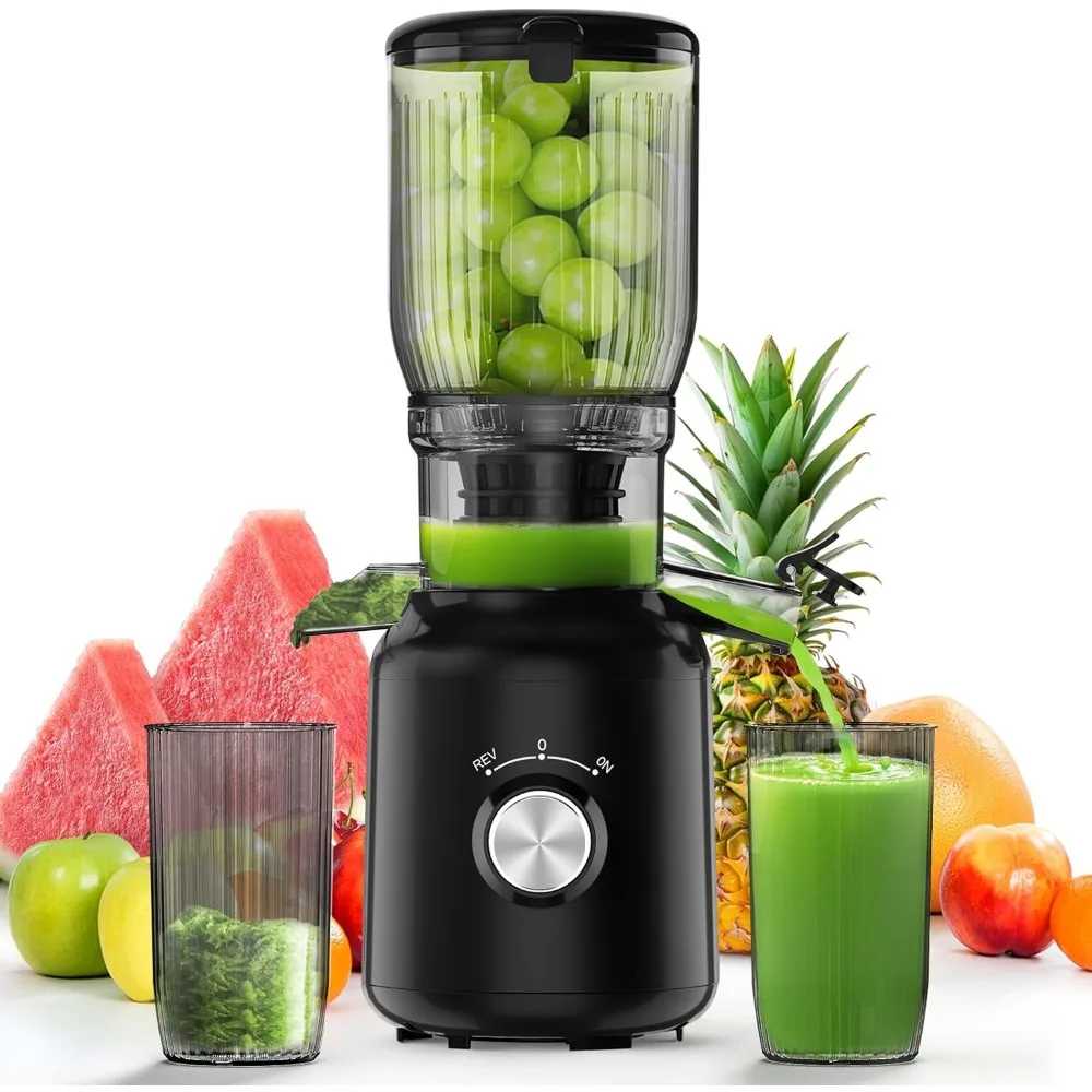 

Cold Press Juicer, Juicer Machines with 5.3 Wide Feed Chute, Masticating Juicer for Whole Vegetables & Fruits, Juice Extractor M