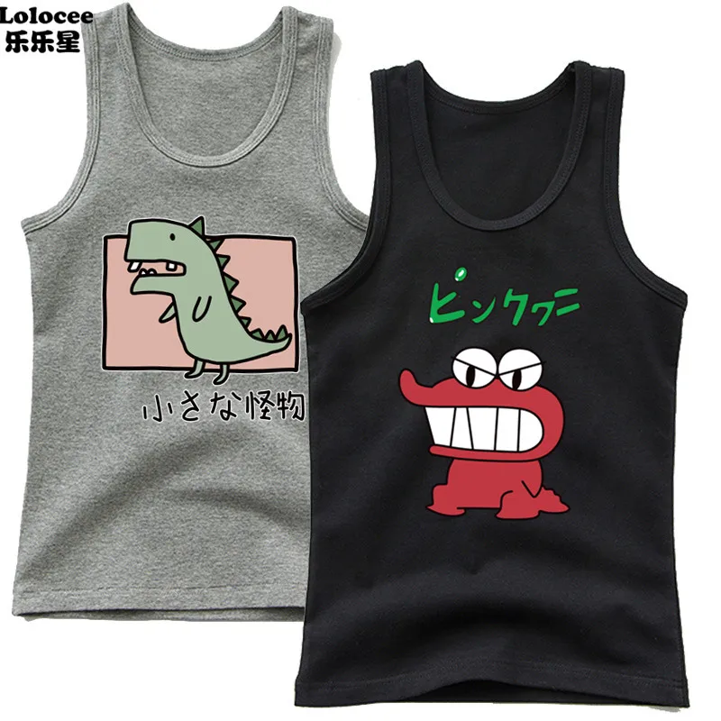 2024 Summe Children Vests for Boys Clothing Cartoon Dinosaur Print Kids Sport Causal Tank Tops Baby Cute Clothes