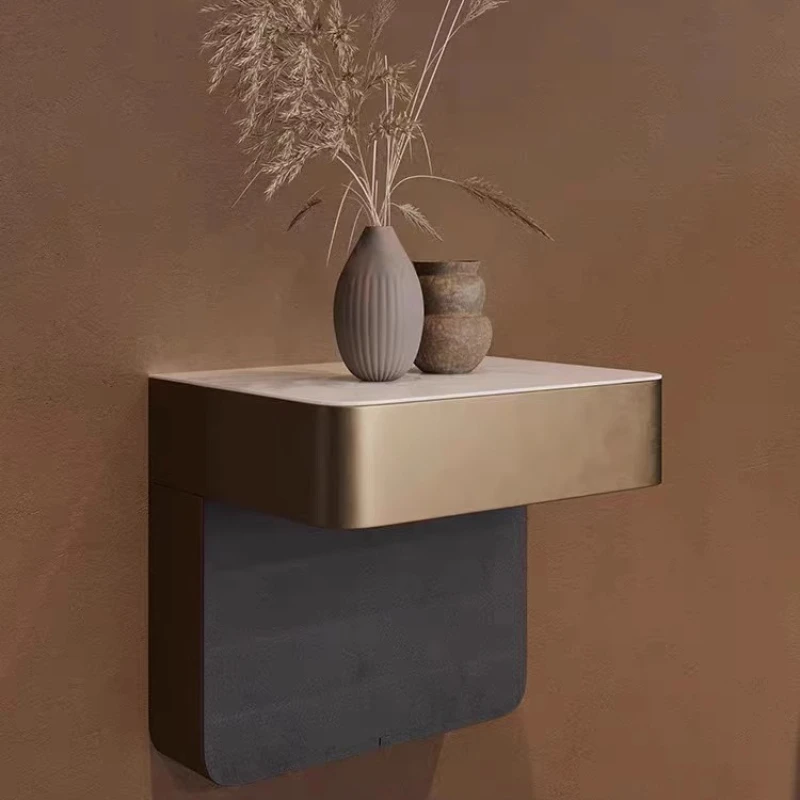 ‌Italian Floating Nightstand Modern Scandinavian Bedside Table Minimalist Wall Mounted Storage Shelf Luxury Bedroom Furniture